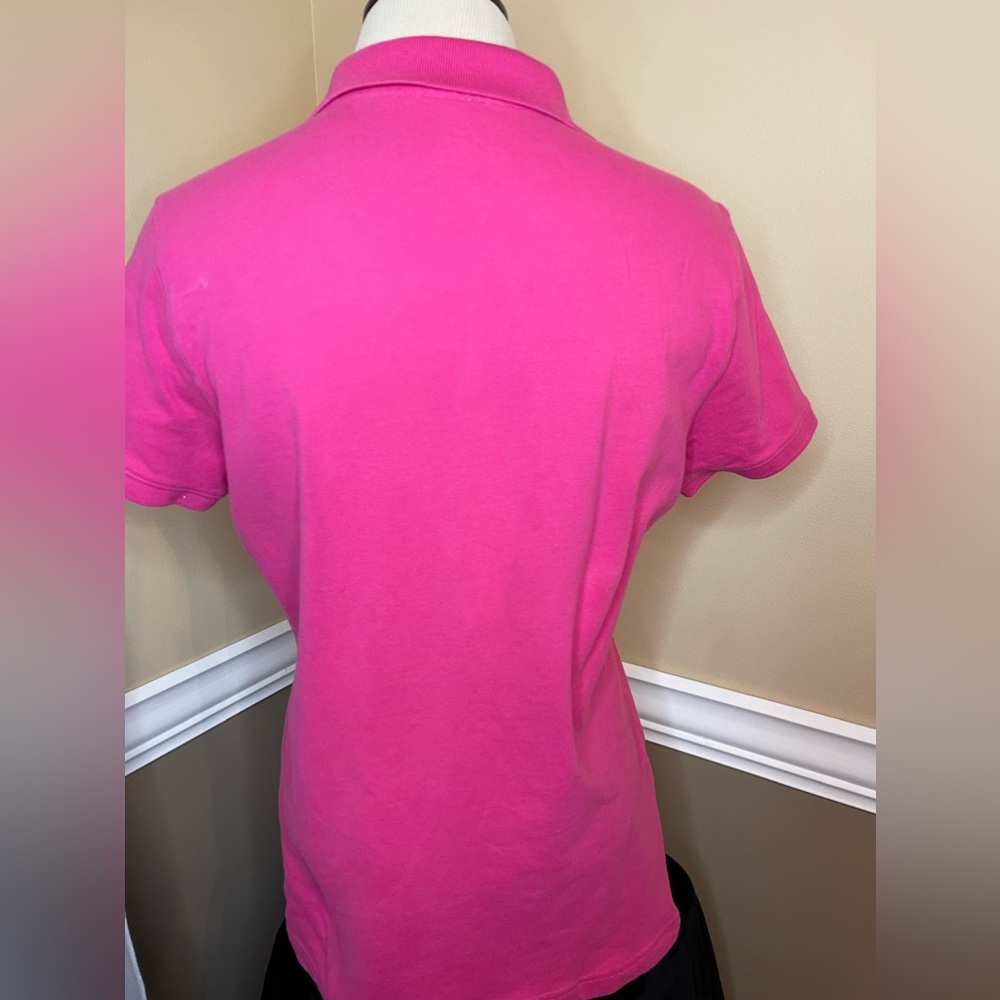 VINEYARD VINES Hot Pink Polo Shirt Short Sleeve Whale Lovo Size Medium - Picture 2 of 8